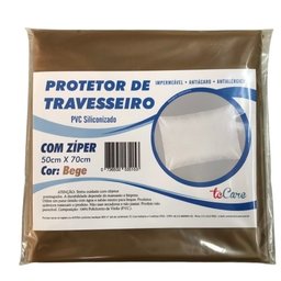 Capa Pvc Impermeável para Travesseiro Bege - 1