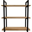 Ver imagem 1 de Kit 3 Prateleiras com Suporte Aço Estilo Industrial 65x60cm - Kit-Prat-Ind-3P-Mel - Multivisao Kit 3