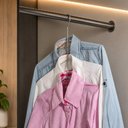 Ver imagem 2 de Cabide Triplo Cromado para Camisas Blusas e Jaquetas Cabideiro Organizador de Closet Armário Guarda-