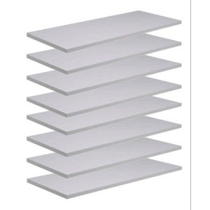 Kit 8 Prateleiras 30X20 Flutuantes Mdf 15Mm Branco Decoração