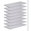 Ver imagem 1 de Kit 8 Prateleiras 30X20 Flutuantes Mdf 15Mm Branco Decoração