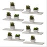 Kit 8 Prateleiras 30X20 Flutuantes Mdf 15Mm Branco Decoração - 2