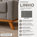 Ver imagem 4 de Sofá Madri 3 Lugares 180cm Cinza Linho Lojas Curitibanas