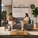 Ver imagem 6 de Sofá Madri 3 Lugares 180cm Cinza Linho Lojas Curitibanas