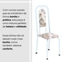 Ver imagem 7 de Conjunto de Mesa Tubular 120cm x 75cm Tampo Ardósia Indiano com 4 Cadeiras Lara Branco/Arabesco