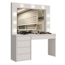 Ver imagem 1 de Camarim Anne 5 Gavetas 9 Lampadas LED Mavaular Branco