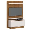 Ver imagem 2 de Estante Home Theater Fit 1.2 com Mesa de Centro Classic Redonda Freijó Off White - Imcal