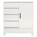 Ver imagem 6 de Cômoda Quarto 90cm 8 Gavetas 1 Porta Thales Branco S01 - Mpozenato