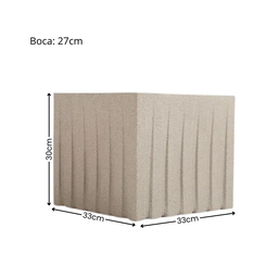 Vaso Decorativo Polietileno Ripado 33cm Quadrado Branco Marmore - 3