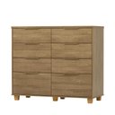 Ver imagem 4 de Cômoda Dubai Intense 121cm 6 Gavetas e 2 Gavetões - Nature