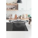 Ver imagem 2 de Caçarola Tramontina Mônaco Induction Alumínio Revestimento Antiaderente Starflon Preto 28 Cm 6,4 L T