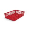 Cesto Organizador Raso Vermelho Solido De Plástico Uz - 1