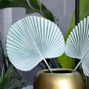 Ver imagem 2 de Folha Artificial de Latânia Azul 83 cm - Indo Decorar