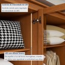 Ver imagem 5 de Guarda-Roupa Casal 6 Portas de Vidro Reflecta com LED 270cm Marrom Amêndoa