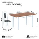 Ver imagem 3 de Conjunto para Sala de Jantar com 6 Cadeiras Lívia Branco/Preto