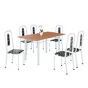 Ver imagem 2 de Conjunto para Sala de Jantar com 6 Cadeiras Lívia Branco/Preto