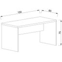 Ver imagem 3 de Mesa para Escritório Stock Móveis Essencial Branca 150x60