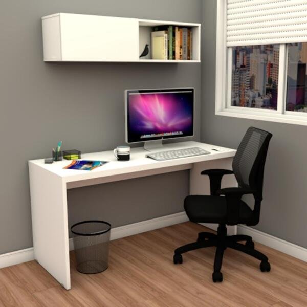 Mesa para Escritório Stock Móveis Essencial Branca 150x60 - 2