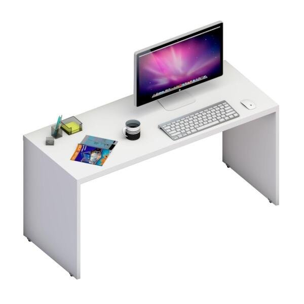 Mesa para Escritório Stock Móveis Essencial Branca 150x60 - 1
