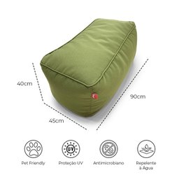 Puff Poltrona Brisa com Apoio - Pufe Verde para Área Externa/interna com Enchimento - 10
