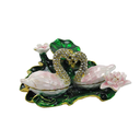 Ver imagem 3 de Porta Joias Organizador de Brincos Colar Biju Zamac Cisne - 8x9x4cm