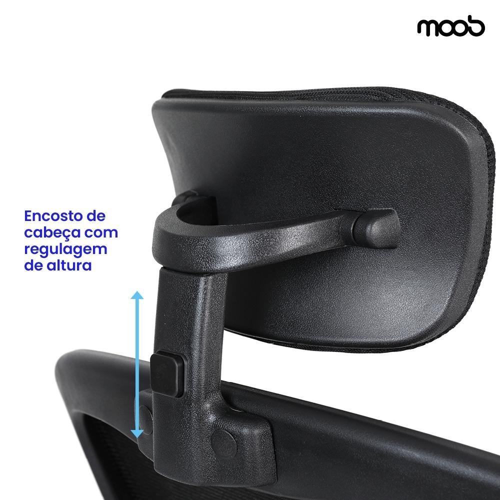 Cadeira de Escritório Presidente Moob Veneza Giratória Ergonômica com Sistema Relax Preta - 6