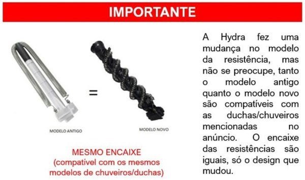 Resistência Ducha/Chuveiro Hydra ND/Optima Eletronica/Star 7700w 220v - 2