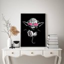 Ver imagem 1 de Quadro Dj Yoda - Óculos Rosa 45x34cm - com Vidro:moldura Branca