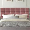 Ver imagem 1 de Painel Estofado Luxo Espanha 160cm Queen Size para Cama Box Suede Rose - Gat Magazine