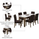 Ver imagem 5 de Conjunto de Mesa Sala de Jantar Miami com 6 Cadeiras Trieste Suede 1,60m Cedro/off White/chocolate