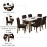 Conjunto de Mesa Sala de Jantar Miami com 6 Cadeiras Trieste Suede 1,60m Cedro/off White/chocolate - 5