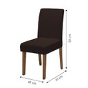 Ver imagem 4 de Conjunto de Mesa Sala de Jantar Miami com 6 Cadeiras Trieste Suede 1,60m Cedro/off White/chocolate