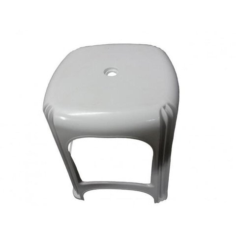 Kit 12 Banqueta Plástica Reforçada Cap. 120 Kg Branca