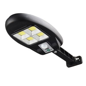 Luminária Solar Poste Parede Sensor de Proximidade LED 3 Modos Externo