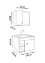 Ver imagem 4 de Conjunto para Banheiro Sophia Suspenso - Fabribam Gabinetes