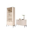 Ver imagem 1 de Conjunto Buffet e Cristaleira Lirio Off White Preto