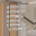 Ver imagem 5 de Guarda Roupa Modulado Canto Oblíquo Essenza 1 Porta de Bater MDF MDP Carvalho Andorra-Bege Dunas