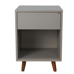Mesa de Cabeceira 1 nicho 1 gaveta 400x550x400 Beton Matt - Mdf Arauco