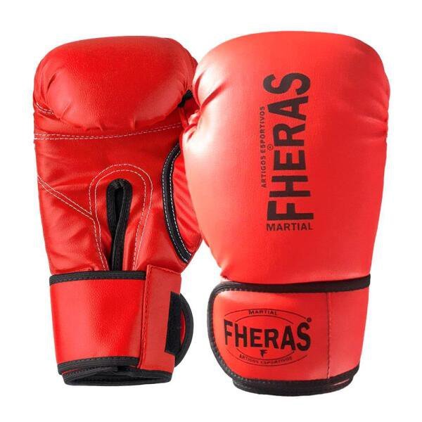 Kit Muaythai Luva+ Bucal + Band 3M - Vermelho - 10Oz - 2