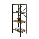 Ver imagem 3 de Estante C/04 Prateleiras 118x45x33cm Tub Tueh1144 Lâmina Mel - Est.preta Lâmina Mel / Est.preta