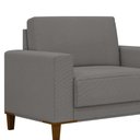 Ver imagem 4 de Poltrona Decorativa 94cm Chili Linho Cinza - Sallar Home