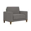 Ver imagem 1 de Poltrona Decorativa 94cm Chili Linho Cinza - Sallar Home