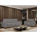 Ver imagem 2 de Poltrona Decorativa 94cm Chili Linho Cinza - Sallar Home