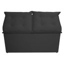Ver imagem 2 de Cabeceira Bau Cama Box Queen 1,60 Estofada Maite Veludo Preto