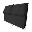 Ver imagem 6 de Cabeceira Bau Cama Box Queen 1,60 Estofada Maite Veludo Preto
