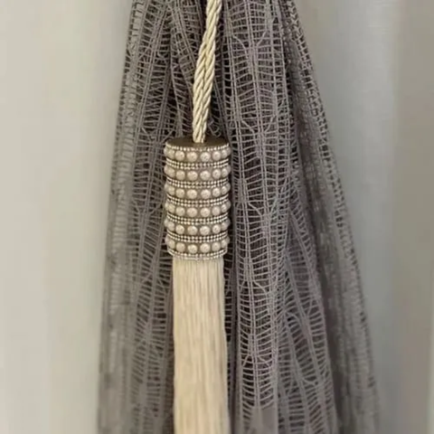 Pingente para Cortina com Strass Luxo Perola