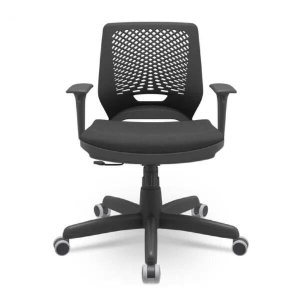 Cadeira Plaxmetal Beezi Giratória Nr17 Braço Regulável T1319 Preto