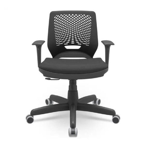 Cadeira Plaxmetal Beezi Giratória Nr17 Braço Regulável T1319 Preto