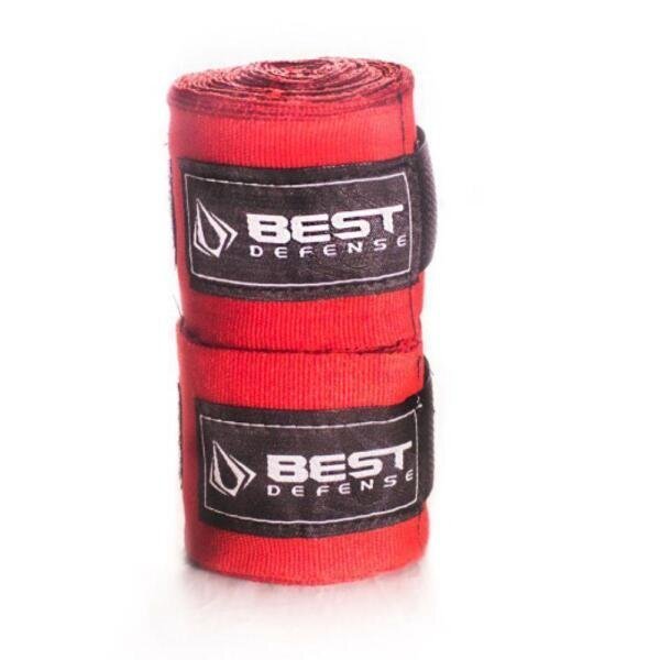 Bandagem Boxe Muay Thai Simples 3M Best Defense - Vermelho - 3