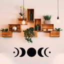 Ver imagem 4 de Adesivo Decorativo Fases da Lua Decoração Mística Sala Quarto Kanto Store Adesivo de Parede Preto
